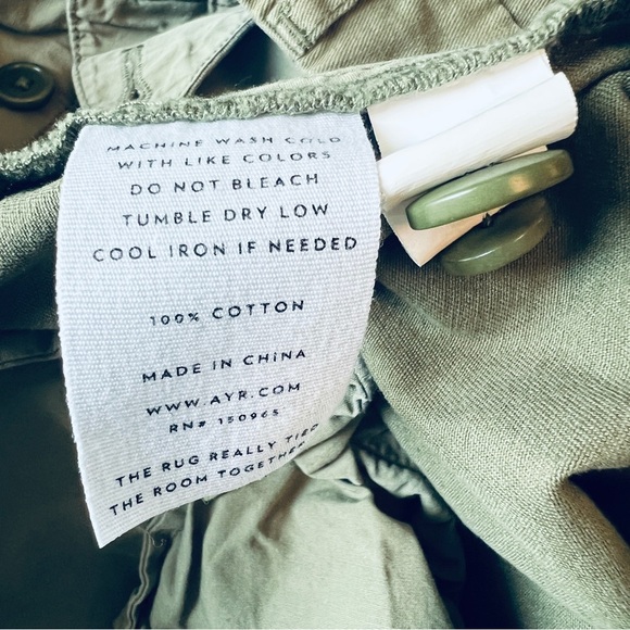 AYR Metropolitan Pleated Trousers Women’s Relaxed Taper Crop Green | Size 0 - Picture 11 of 11